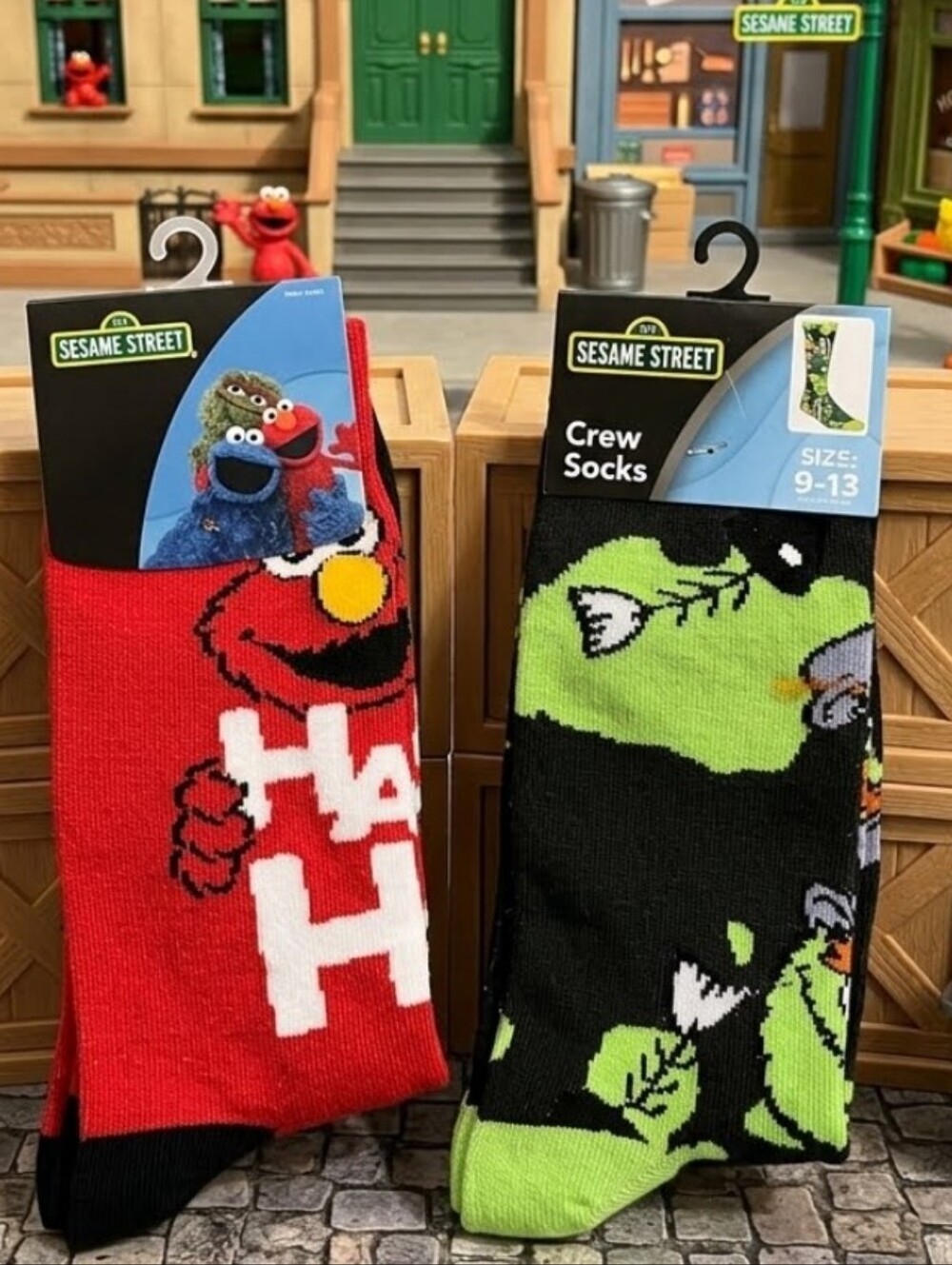 2 Sesame Street Themed Crew Socks